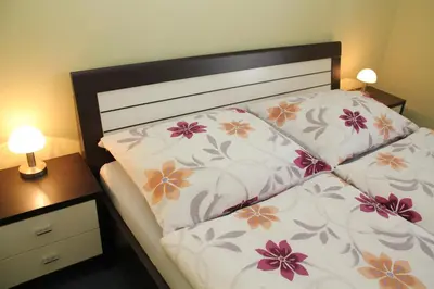 Ein Bett oder Betten in einem Zimmer der Unterkunft 3 rooms Sunny Apartments-Schoenbrunn, 100m2 with balcony