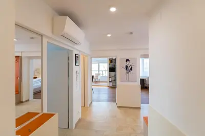 Ein Bett oder Betten in einem Zimmer der Unterkunft Skyflats Vienna - Belle View