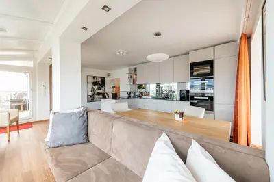 Küche/Küchenzeile in der Unterkunft Skyflats Vienna - Belle View