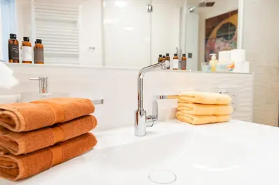 Ein Badezimmer in der Unterkunft Skyflats Vienna - Belle View