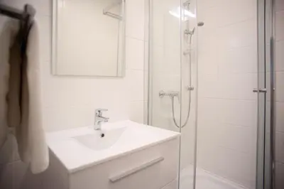 Ein Badezimmer in der Unterkunft Haus56