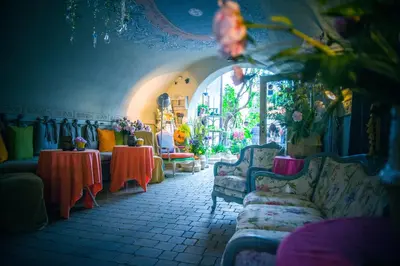 Ein Sitzbereich in der Unterkunft Art Boutique Hotel Bürgerhaus