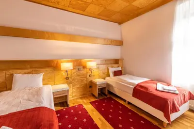 Ein Bett oder Betten in einem Zimmer der Unterkunft Hallo Vienna suite Apartment Nr 9