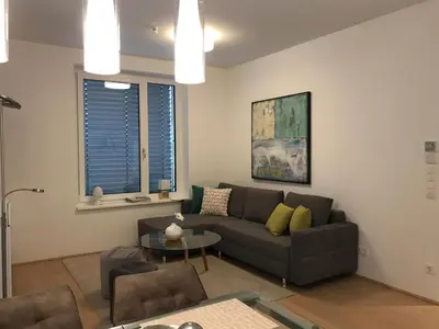 Ein Sitzbereich in der Unterkunft Cityapartments Vienna