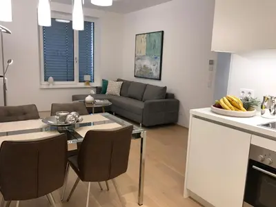 Küche/Küchenzeile in der Unterkunft Cityapartments Vienna