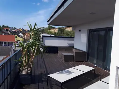 Ein Balkon oder eine Terrasse in der Unterkunft Appartement Hareter