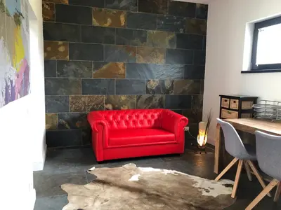 Ein Sitzbereich in der Unterkunft das Haus in Jois