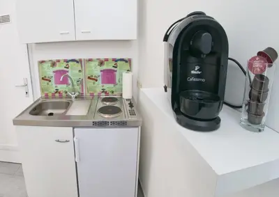 Küche/Küchenzeile in der Unterkunft Niko Apartment Vienna