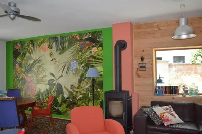 Ein Sitzbereich in der Unterkunft Das Nest