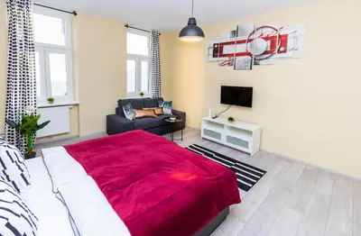TV/Unterhaltungsangebot in der Unterkunft Radiant Premium Apartments - Fünfhaus