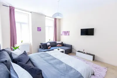 TV/Unterhaltungsangebot in der Unterkunft Radiant Premium Apartments - Fünfhaus