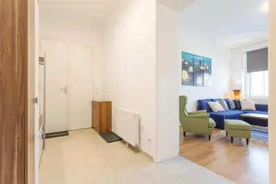 Ein Sitzbereich in der Unterkunft Lodge in Style Vienna - Austria Campus