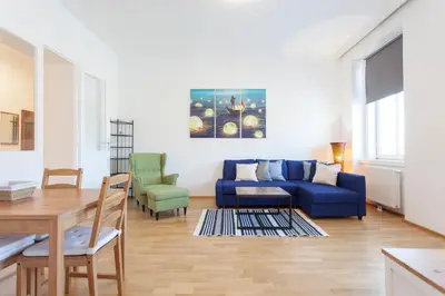 Ein Sitzbereich in der Unterkunft Lodge in Style Vienna - Austria Campus
