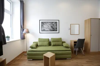 Ein Sitzbereich in der Unterkunft Vienna Gold Apartments - contactless check in