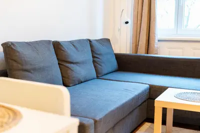 Ein Sitzbereich in der Unterkunft Vienna City Apartment Traisengasse