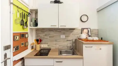 Küche/Küchenzeile in der Unterkunft Apartment mit Balkon
