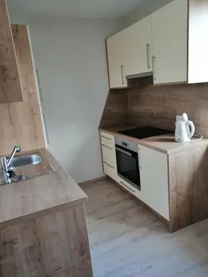 Küche/Küchenzeile in der Unterkunft Campingblick-Gästehaus-Ferienwohnungen