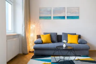 Ein Sitzbereich in der Unterkunft Vienna Residence, Herbststraße - Ottakring