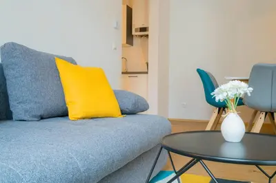 Ein Sitzbereich in der Unterkunft Vienna Residence, Herbststraße - Ottakring