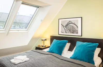 Ein Bett oder Betten in einem Zimmer der Unterkunft Jimmy's Apartments Lory