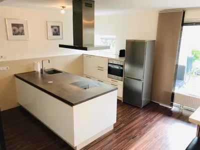 Küche/Küchenzeile in der Unterkunft GARDEN Apartment PLUS private Beach