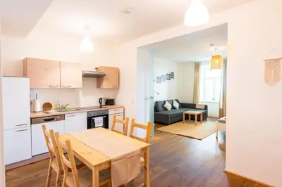 Küche/Küchenzeile in der Unterkunft Vienna City Apartment Petrusgasse