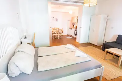 Ein Sitzbereich in der Unterkunft Vienna City Apartment Petrusgasse