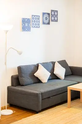 Ein Sitzbereich in der Unterkunft Vienna City Apartment Petrusgasse