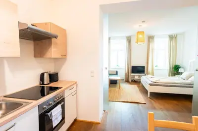Küche/Küchenzeile in der Unterkunft Vienna City Apartment Petrusgasse