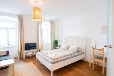 Ein Sitzbereich in der Unterkunft Vienna City Apartment Petrusgasse