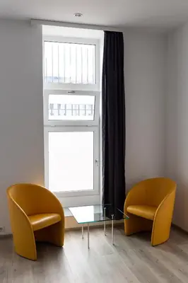 Ein Sitzbereich in der Unterkunft Freinest Wien