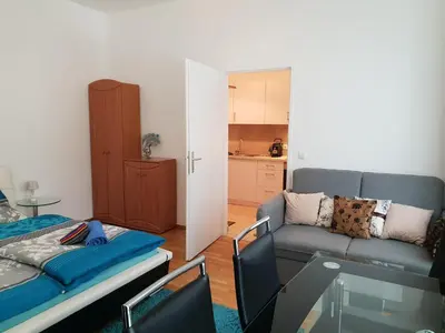 Ein Sitzbereich in der Unterkunft Nina