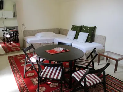 Ein Sitzbereich in der Unterkunft Appartements Alt-Wien 22