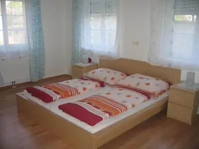 Ein Bett oder Betten in einem Zimmer der Unterkunft Haubis Ferienwohnungen