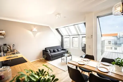 Ein Sitzbereich in der Unterkunft Boutique Design-Apartments Vienna