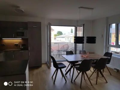 Küche/Küchenzeile in der Unterkunft City Appartement Wien-Schwechat