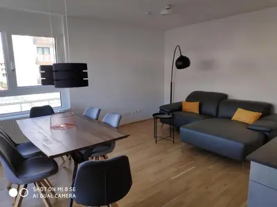 Ein Sitzbereich in der Unterkunft City Appartement Wien-Schwechat