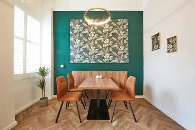 Ein Sitzbereich in der Unterkunft Nove Boutique Apartments