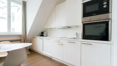 Küche/Küchenzeile in der Unterkunft Vienna Residence, City Park - Belvedere