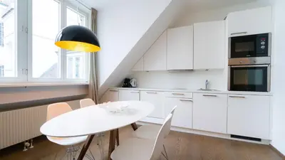 Küche/Küchenzeile in der Unterkunft Vienna Residence, City Park - Belvedere