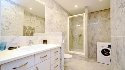 Ein Badezimmer in der Unterkunft Vienna Residence, Naschmarkt - Karlsplatz