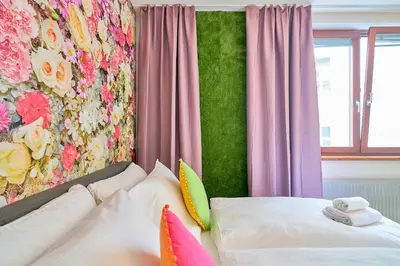 Ein Bett oder Betten in einem Zimmer der Unterkunft Leuhusen Center Apartments Vienna, Wien