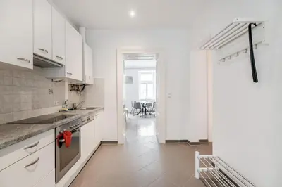 Küche/Küchenzeile in der Unterkunft UNIVERSUM APARTMENT 2