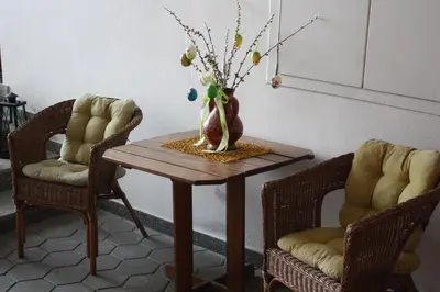 Ein Sitzbereich in der Unterkunft Ferienwohnung Birgit