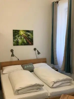 Ein Bett oder Betten in einem Zimmer der Unterkunft Saralo Apartments 1050