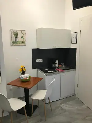 Küche/Küchenzeile in der Unterkunft Saralo Apartments 1050