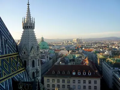 Ein allgemeiner Blick auf Wien oder ein Stadtblick von der Ferienwohnung aus