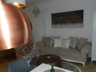 Ein Sitzbereich in der Unterkunft Klassik and sunny Apartment!