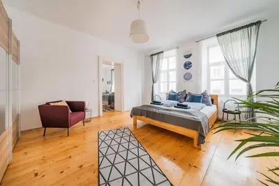 Ein Bett oder Betten in einem Zimmer der Unterkunft 85m² Leitermayergasse