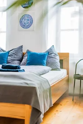 Ein Bett oder Betten in einem Zimmer der Unterkunft 85m² Leitermayergasse